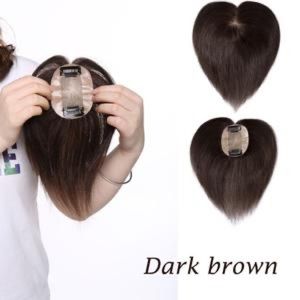 Quick Top Hair Topper 12” dark brown clip-in